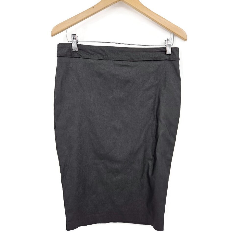 New I Love Tyler Madison Waxed Pencil Skirt Womens M Black Midi